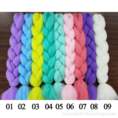 New Arrive 24inch 100g 100% Glowing Synthetic Jumbo Braids Shining Hair In The Darkness